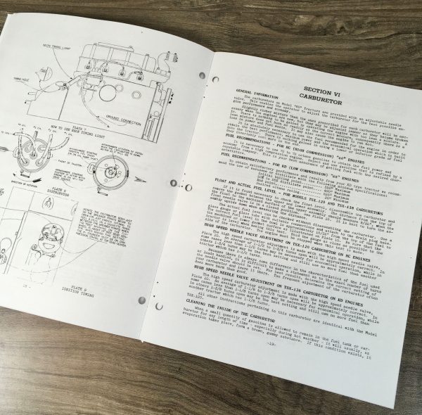 Oliver 60 Row Crop Tractor Operators Manual Owners Book Maintenance Adjustments - Image 6