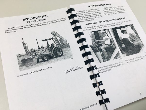 Case 580E 580 Super E Construction King Loader Backhoe Operators Owners Manual - Image 3