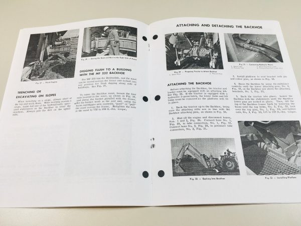 Massey Ferguson Mf 222 232 Backhoe Operators Owners Manual Maintenance - Image 4