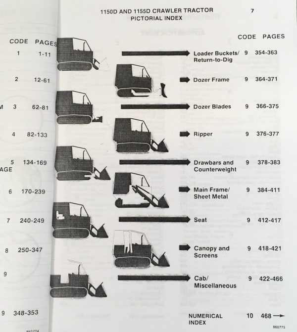 Case 1150D 1155D Crawler Dozer Loader Service Manual Parts Catalog Operators Set - Image 4