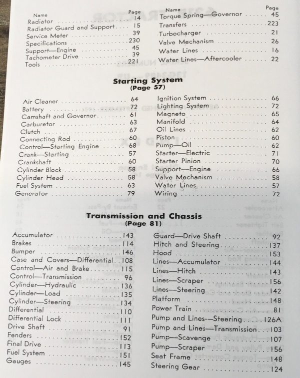 Parts Manual For Caterpillar 631B Tractor Scraper Catalog Assembly SN 13G3489-UP - Image 3