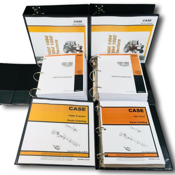 Case 1494 Tractor Service Repair Manual Parts Catalog Shop 3 Book Set Workshop