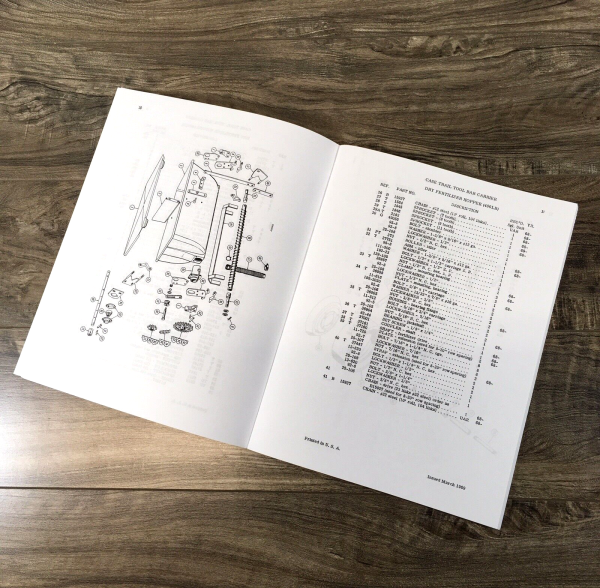 Case TC46 TC68 Trail Type 4 to 6 Row Tool Bar Carriers Parts Manual Catalog Book - Image 4