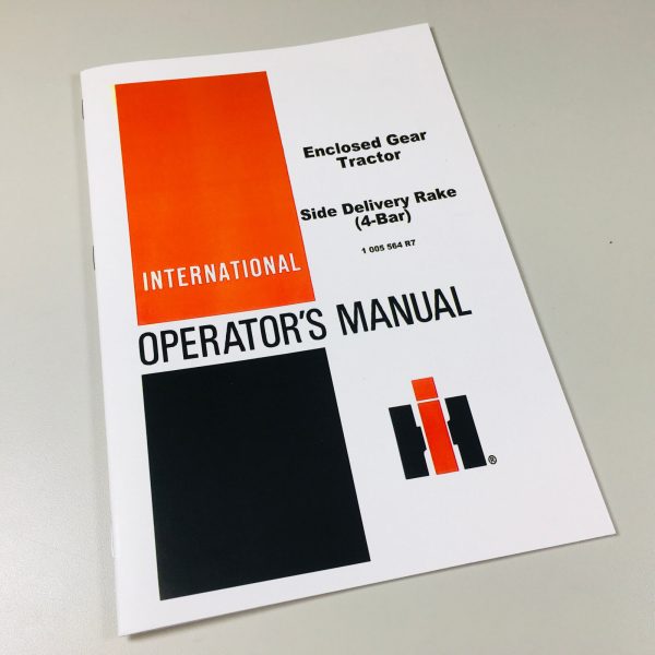 International Harvester Side Delivery Rake 4-Bar Operators Owners Manual