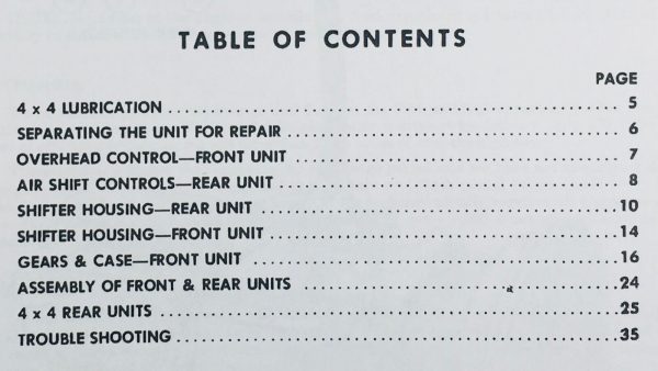 Dana Corp Rp8500 16 Speed Air Shift Spicer Transmission Service Manual - Image 2