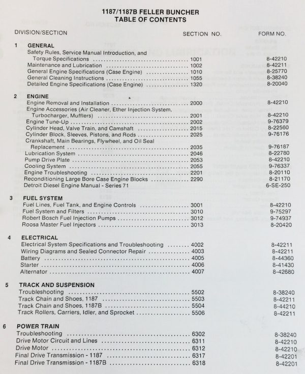 Case 1187 1187B Feller Buncher Service Technical Manual Repair Shop In Binder - Image 4