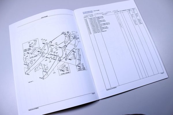 Kubota Bh90 Backhoe Parts Assembly Manual Catalog Exploded Views Numbers - Image 2