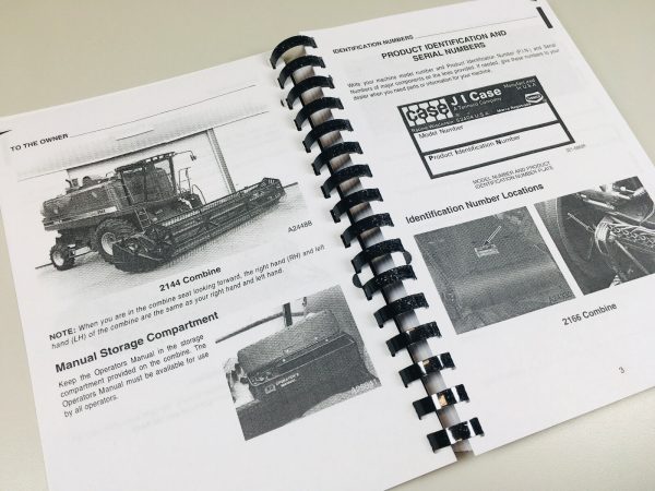 Case Ih 2144 2166 Axial Flow Combine Operators Owners Manual International - Image 3