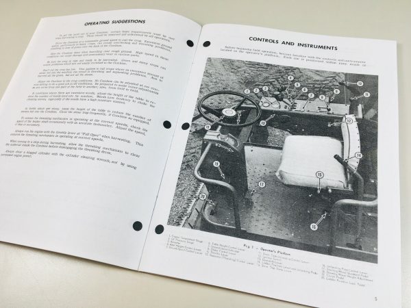 Massey Ferguson Mf 205 Sp Combine Operators Owners Manual Maintenance - Image 3