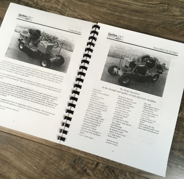 Carlton Model 2300-4 Stump Grinders Operators Manual Owners Book Maintenance - Image 4