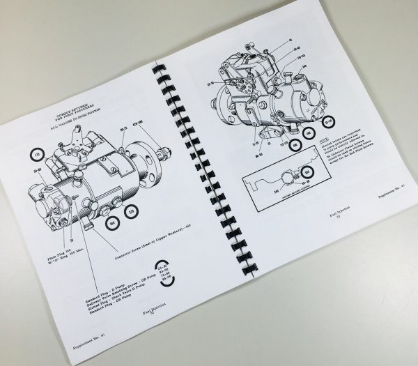 Allis Chalmers Fuel Injection Data A & C Gleaner Tractor Service Manual - Image 7