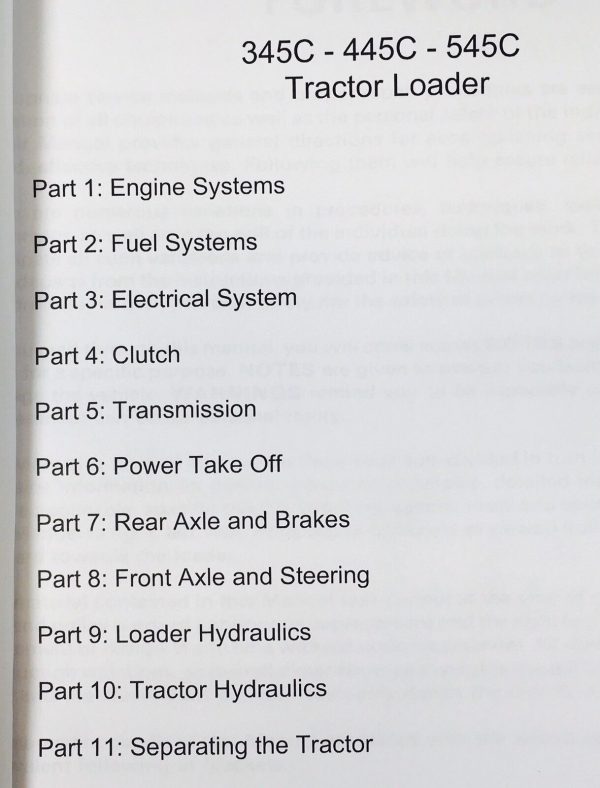 Ford 345C 445C 545C Tractor Loader Service Repair Manual Parts Catalog Shop Set - Image 2