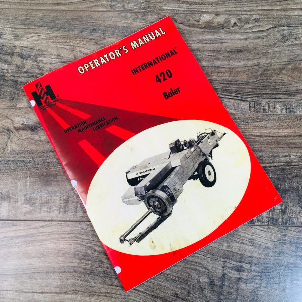 International 420 Square Baler Operators Manual Owners Book Maintenance Book Ih