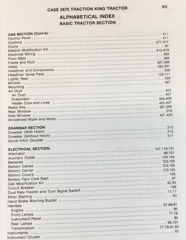 Case 2870 Traction King Tractor Parts Manual Catalog Book Assembly Schematic - Image 5