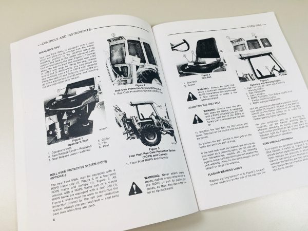 Ford 555A Tractor Loader Backhoe Operators Owners Manual Maintenance Operation - Image 4