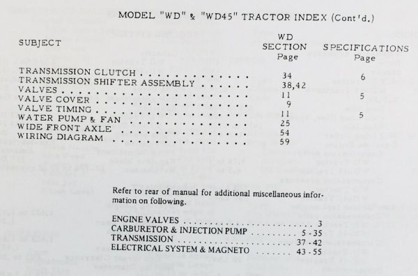 Allis Chalmers D14 D-14 Tractor Service Technical Repair Shop Manual New Print - Image 5