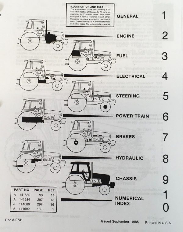 Case 2096 Tractor Parts Manual Catalog Book Assembly PIN Prior to 17897500 - Image 3