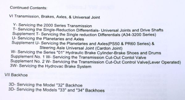 Case W7 4X4 4Wd Wheel Loader Backhoe Service Repair Manual Technical Shop Book - Image 4