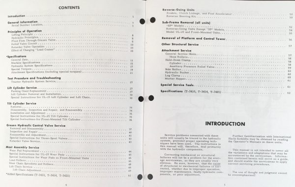International F-4610 R-4610 Hr-4612 Hr-4614 Forklifts Service Parts Manual Set - Image 2