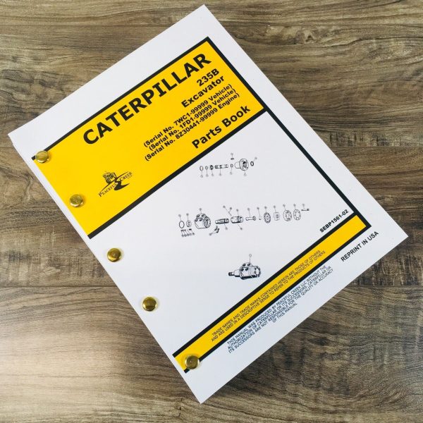 Parts Manual For Caterpillar 235B Wheel Loader Catalog Assembly 7WC1 1FD1 8Z30