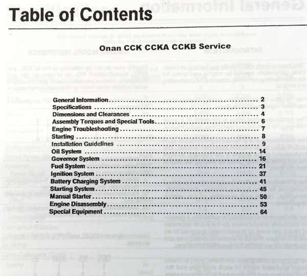 Onan CCK CCKA CCKB Engine Service Manual Repair Shop Technical Workshop - Image 2