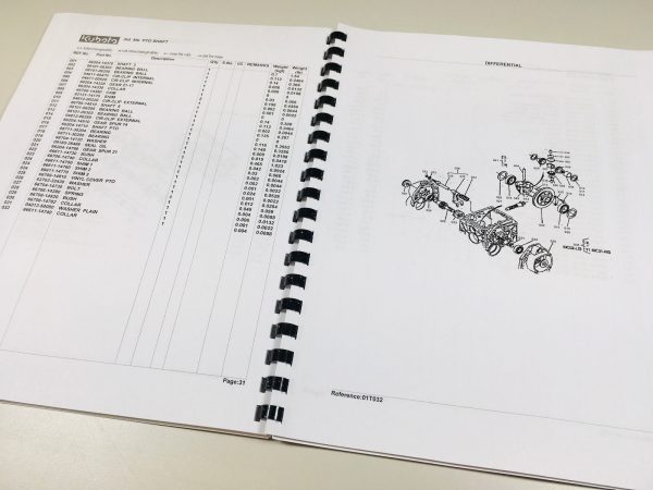 Kubota B6100Hst-D Tractor Parts Assembly Manual Catalog Exploded Views Numbers - Image 4