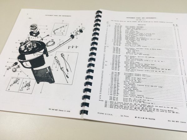 Massey Ferguson 85 88 Tractor Service Repair Manual Parts Catalog - Image 12