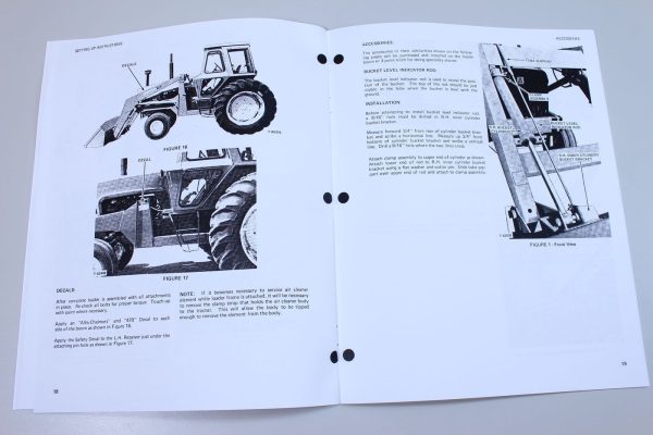 Allis Chalmers Model 470 Farm Loader Operators Owners Manual 7000- 7080 Tractors - Image 6