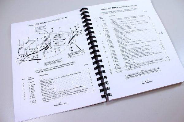 Case Drott 85Rm2 Carrydeck Crane Manual Service Parts Catalog Operators Set Book - Image 10