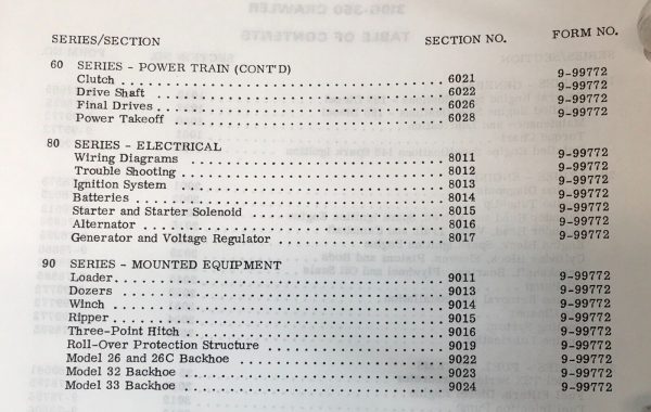 Case 310G Crawler Tractor 32 Backhoe Service Manual Parts Catalog Repair Set - Image 5