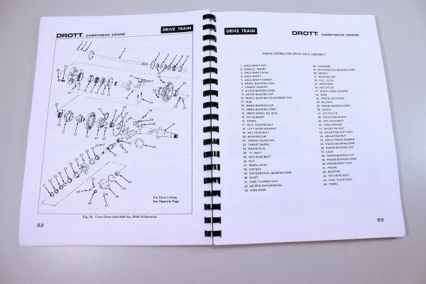 Case Drott 85Rm2 Carrydeck Crane Manual Service Parts Catalog Operators Set Book - Image 7