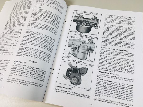 Wisconsin Acn Bkn Engine Service Repair Instruction Operators Parts Manual Book - Image 4