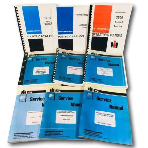 International 2510B Backhoe Tractor Gas Service Parts Operators Manual Set Shop