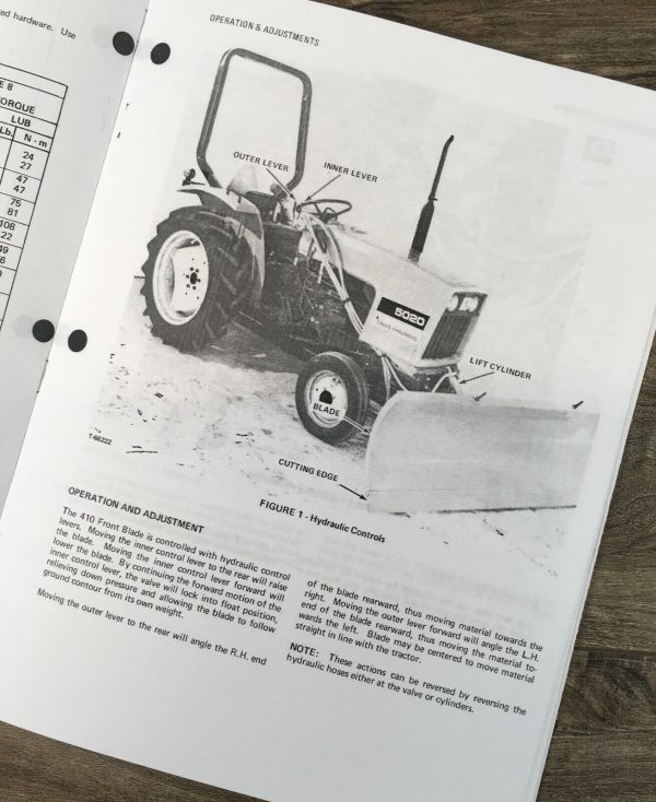 Allis Chalmers Model 410 Front Blade 5020-5030 Tractor Operators Owners Manual - Image 3