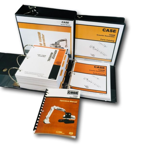 Case 1080B Excavator Service Manual Parts Catalog Operators Shop Repair Set Book