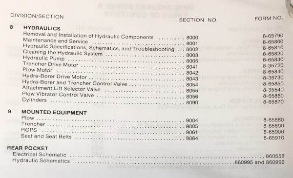 Case Maxi-Sneaker Series B Trencher Service Manual Parts Catalog Operators Set - Image 4