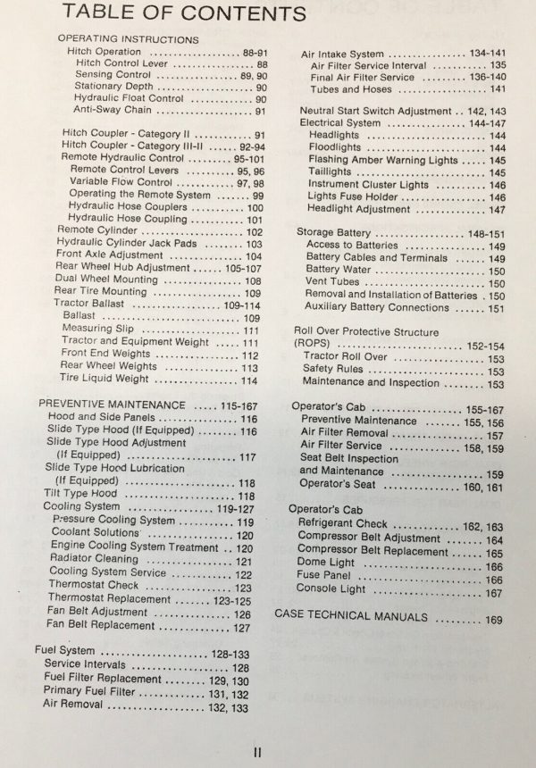 Case 2090 Tractor Operators Manual Owners Book Maintenance Adjustments More - Image 3