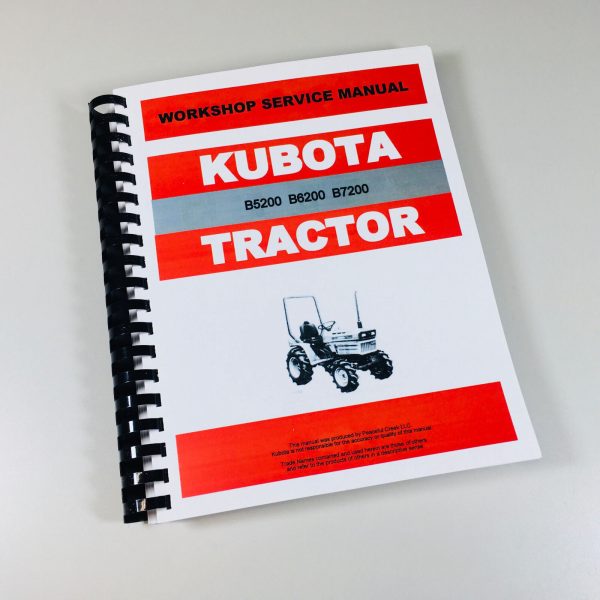 Kubota B5200 B5200E B5200D Tractor Service Repair Manual Technical Shop Book