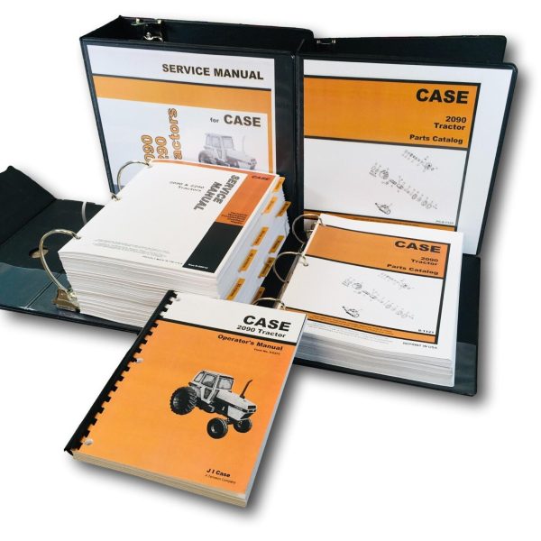 Case 2090 Tractor Service Manual Parts Catalog Operators Owners Repair Shop Set