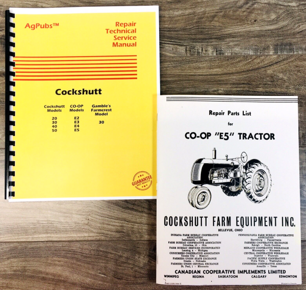 Co-op E5 Tractor Service Parts Manual Set Repair Workshop Shop Catalog Book