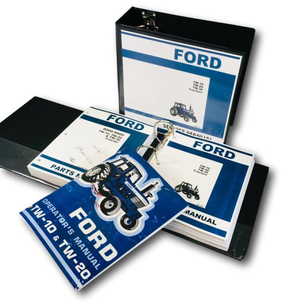 Ford Tw10 Tw20 Tractor Service Parts Operators Manual Owners Repair Shop Set