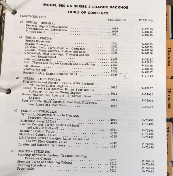 Case 680E Loader Backhoe Service Manual Parts Catalog Shop Book Set S/N 9114101- - Image 2