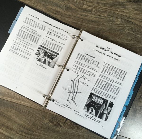 Ford 8000 9000 8600 9600 Tractor Service Parts Manual Repair Shop Set Workshop - Image 5