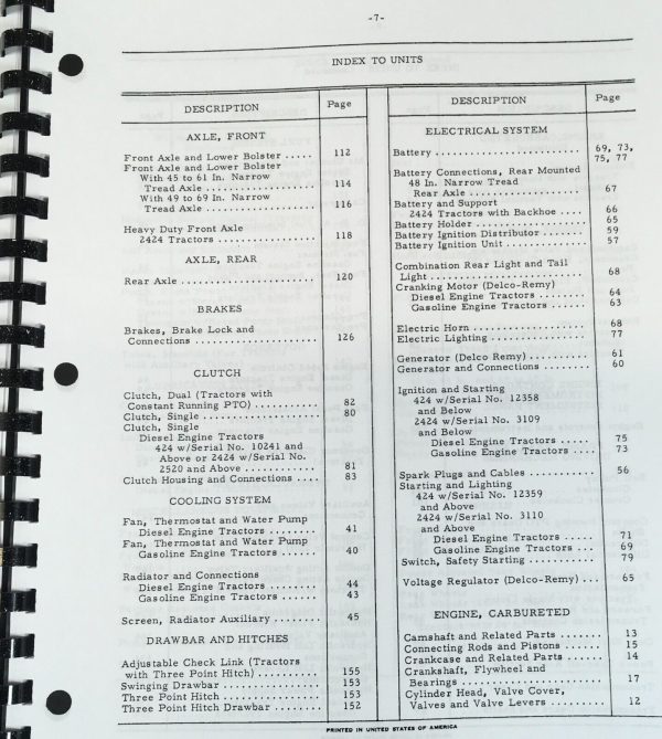 Farmall International 424 Tractor Service Parts Operators Manual Set Repair Shop - Image 4