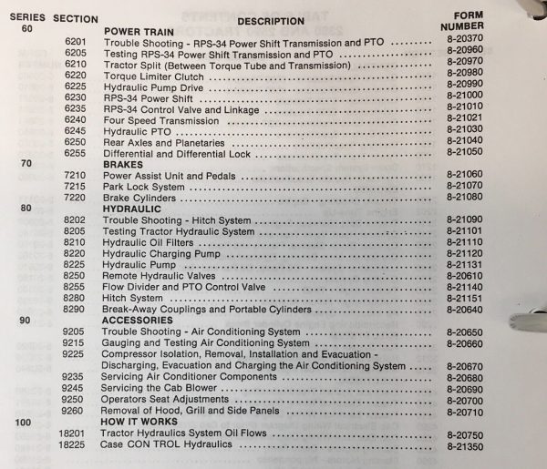 Case 2390 Tractor Service Manual Parts Catalog Repair Shop Set Assembly Book - Image 3