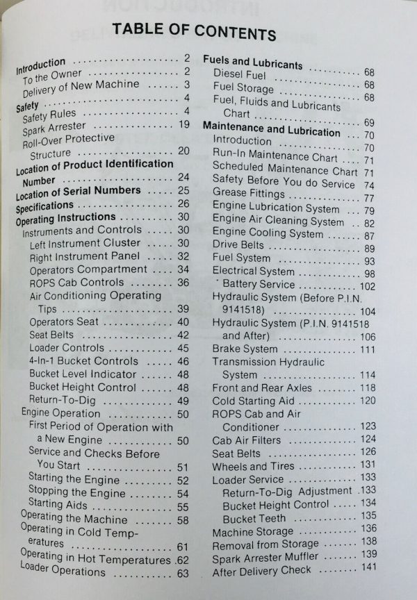 J I Case W14 Articulated Loader S/N 9119672 And After Operators Owners Manual - Image 2