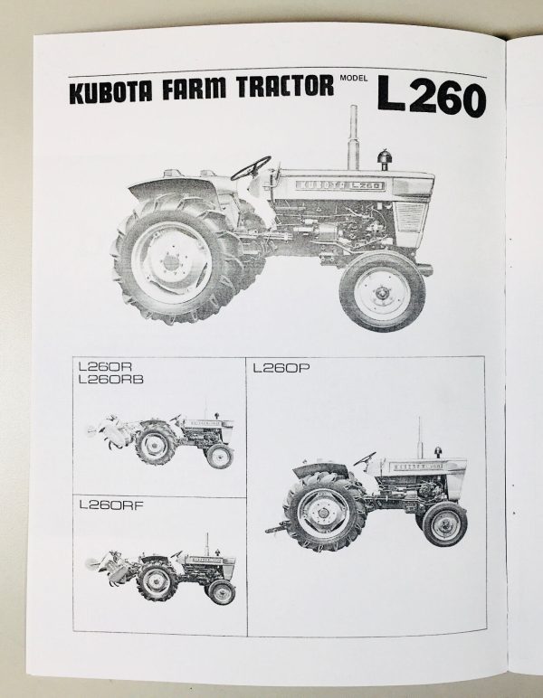 Kubota Tractor Model L 260P Operators Manual Parts Catalog Set L260P L260 260 - Image 3