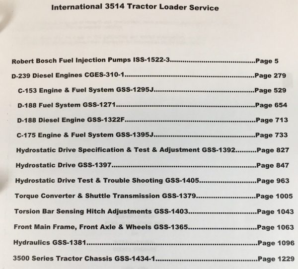 International 3514 Tractor Loader Service Parts Manual Set Repair Shop Workshop - Image 3