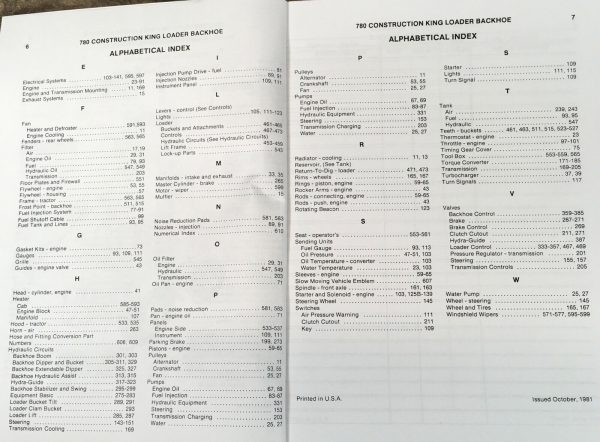 Case 780 Ck Backhoe Loader Tractor Manual Parts Catalog Operators Owners Set - Image 5