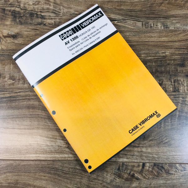 Case Vibromax AV1300 Honda GX 140 Vibrating Plate Parts Manual Catalog Assembly